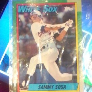 White Sox Sammy Sosa Baseball Card 1990 Topps DOB Error